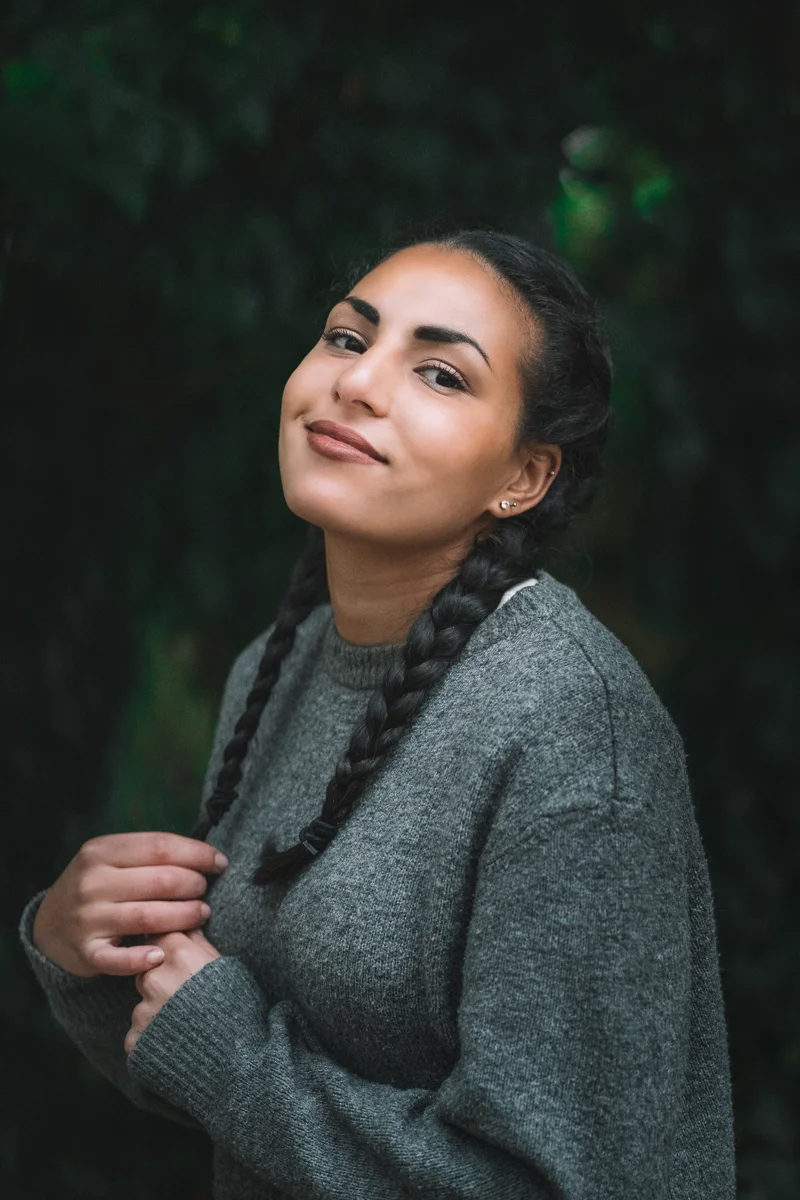 Portrait of a woman outdoors